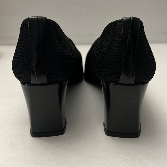 Stuart Weitzman Black Pointed Square Dress Shoes Size 7.5 - Picture 5 of 10